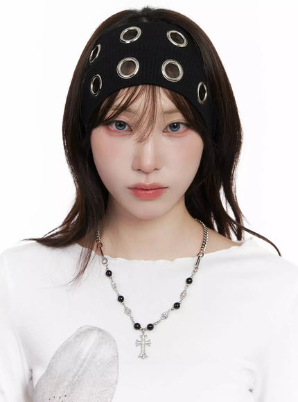Wide Studded Hairband IN514