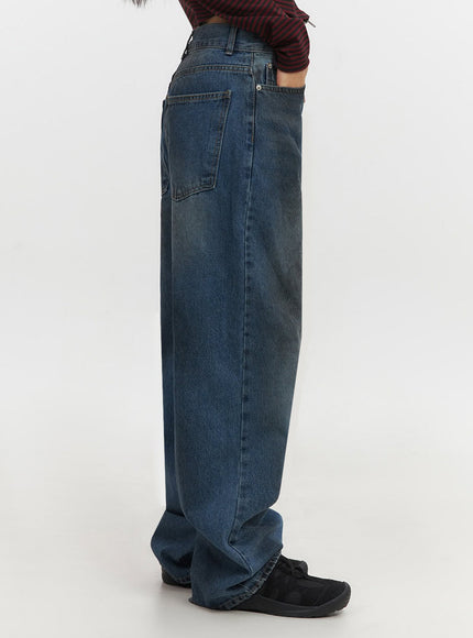 Brianna Dark Washed Wide-Leg Jeans IF510