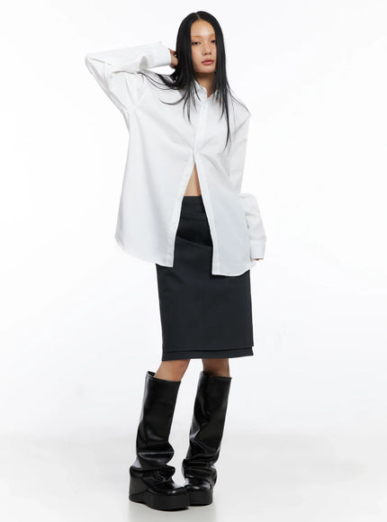 Relaxed-Fit Button Down Shirt CO517