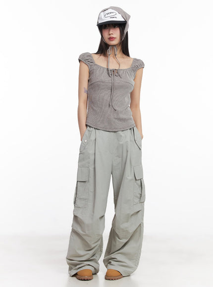 puff-sleeve-cropped-blouse-bandana-set-cy514