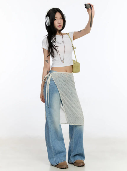 Asymmetric Off-Shoulder Tee CA508