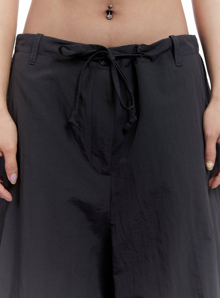 Nylon String Wide-Fit Pants CU502