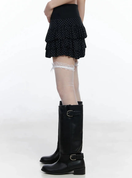 polka-dot-ruffle-mini-skirt-if505