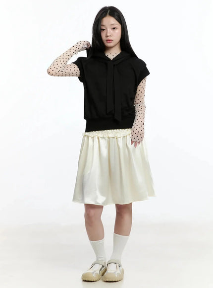 ribbon-detail-short-sleeve-hoodie-im519