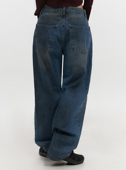 Brianna Dark Washed Wide-Leg Jeans IF510