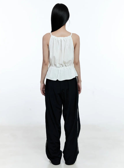 Pintuck String Halter Top CG512