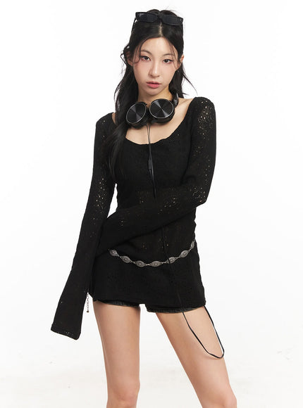 flower-mesh-u-neck-sweater-ca516