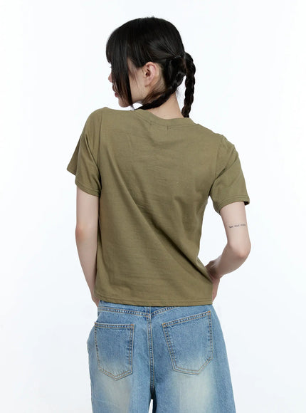 Patriotic Graphic Cropped Top CG507