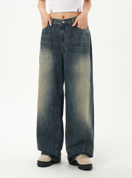 Dark Wash Baggy Jeans CA326