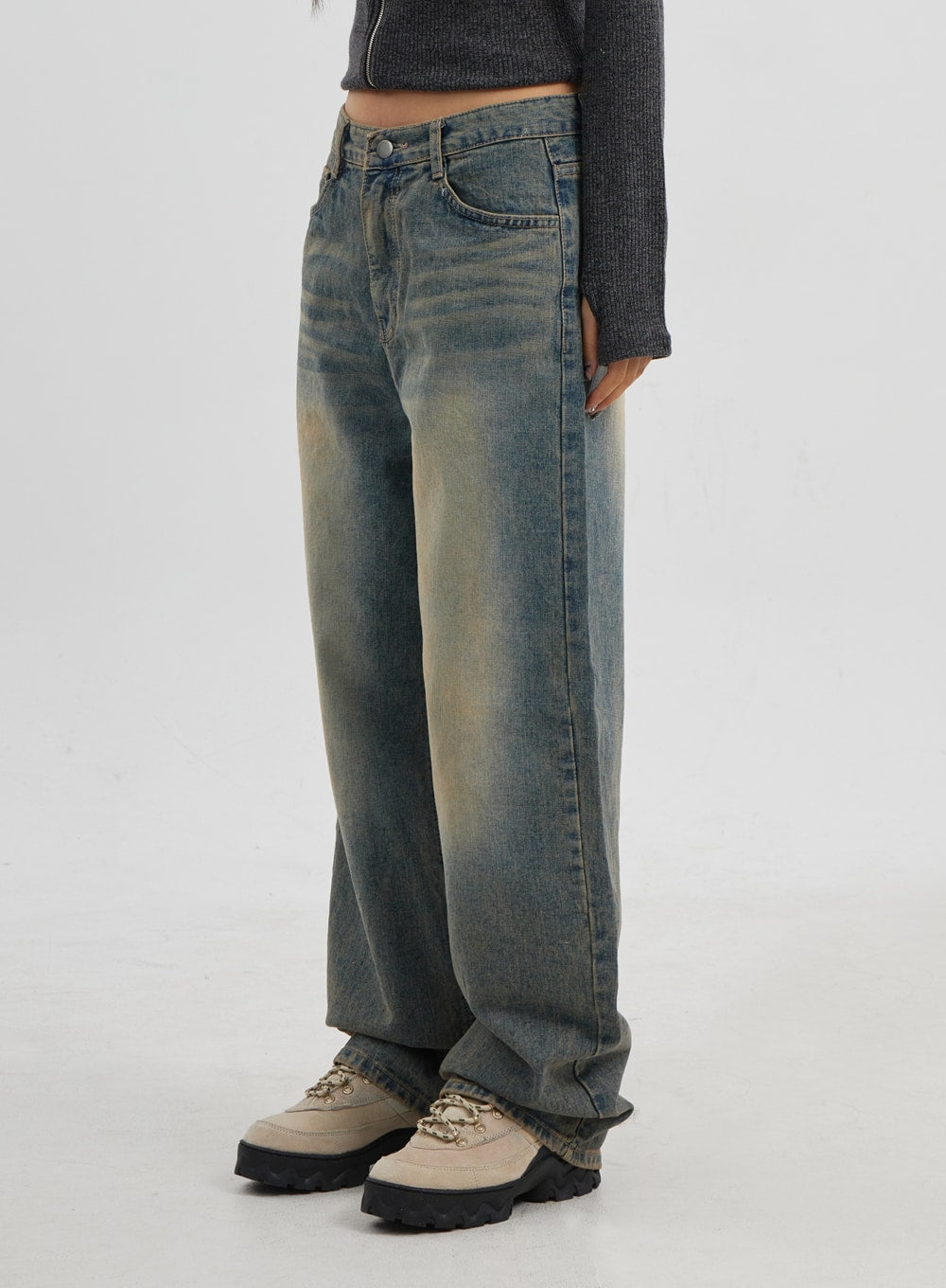 パンツ loose denim pants used Women's Baggy Denim Trouser High Waist Y2k Wide Leg Pant