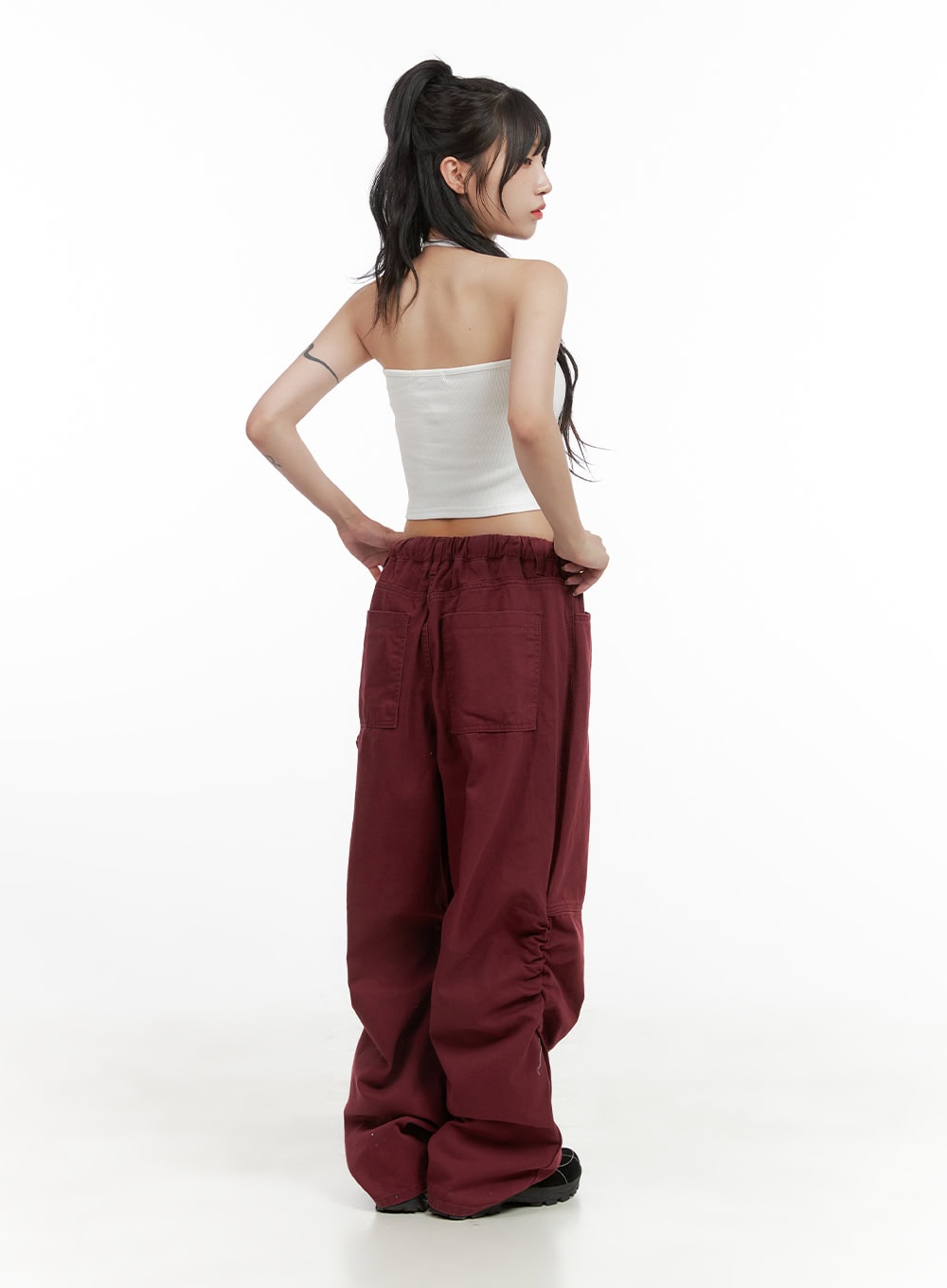 shirred-cotton-banded-pants-unisex-cg420