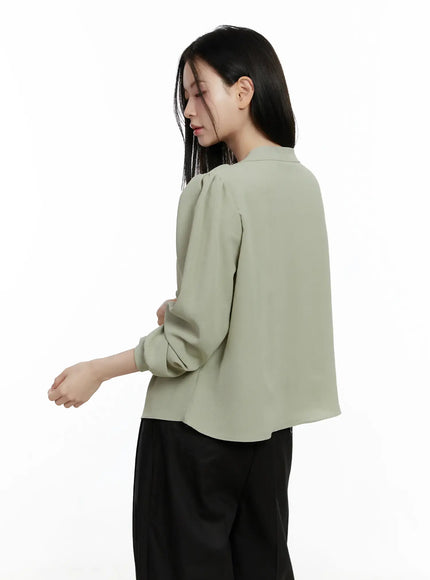 elegant-draped-long-sleeve-blouse-f502