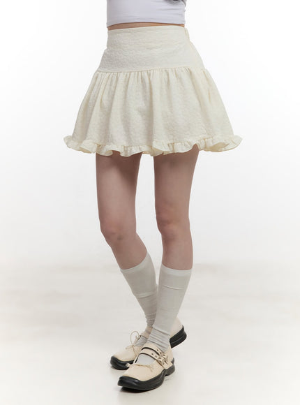 Frilled Flare Mini Skirt CF527