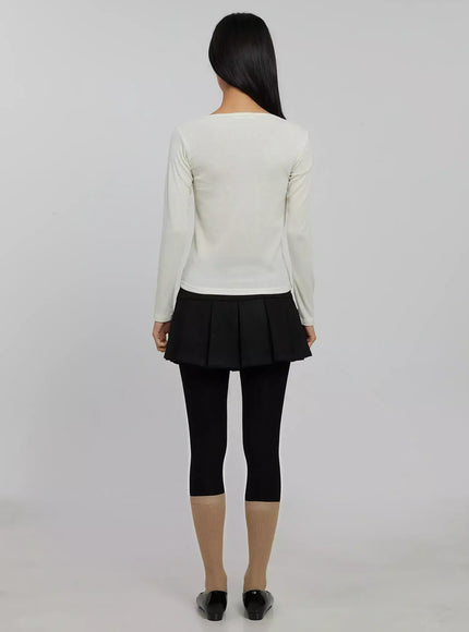 Pleated Mini Skirt IJ509