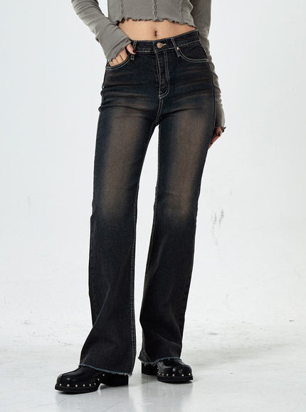 Basic Washed Bootcut Jeans CS07