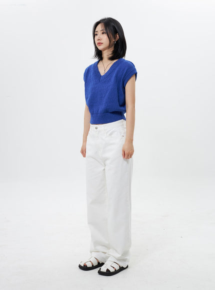 Cropped Knit Vest OY304