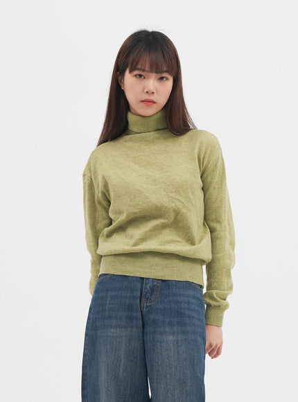 Turtleneck Knit Pullover