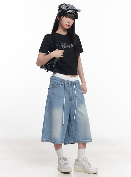 layered-drawstring-baggy-jorts-cy527