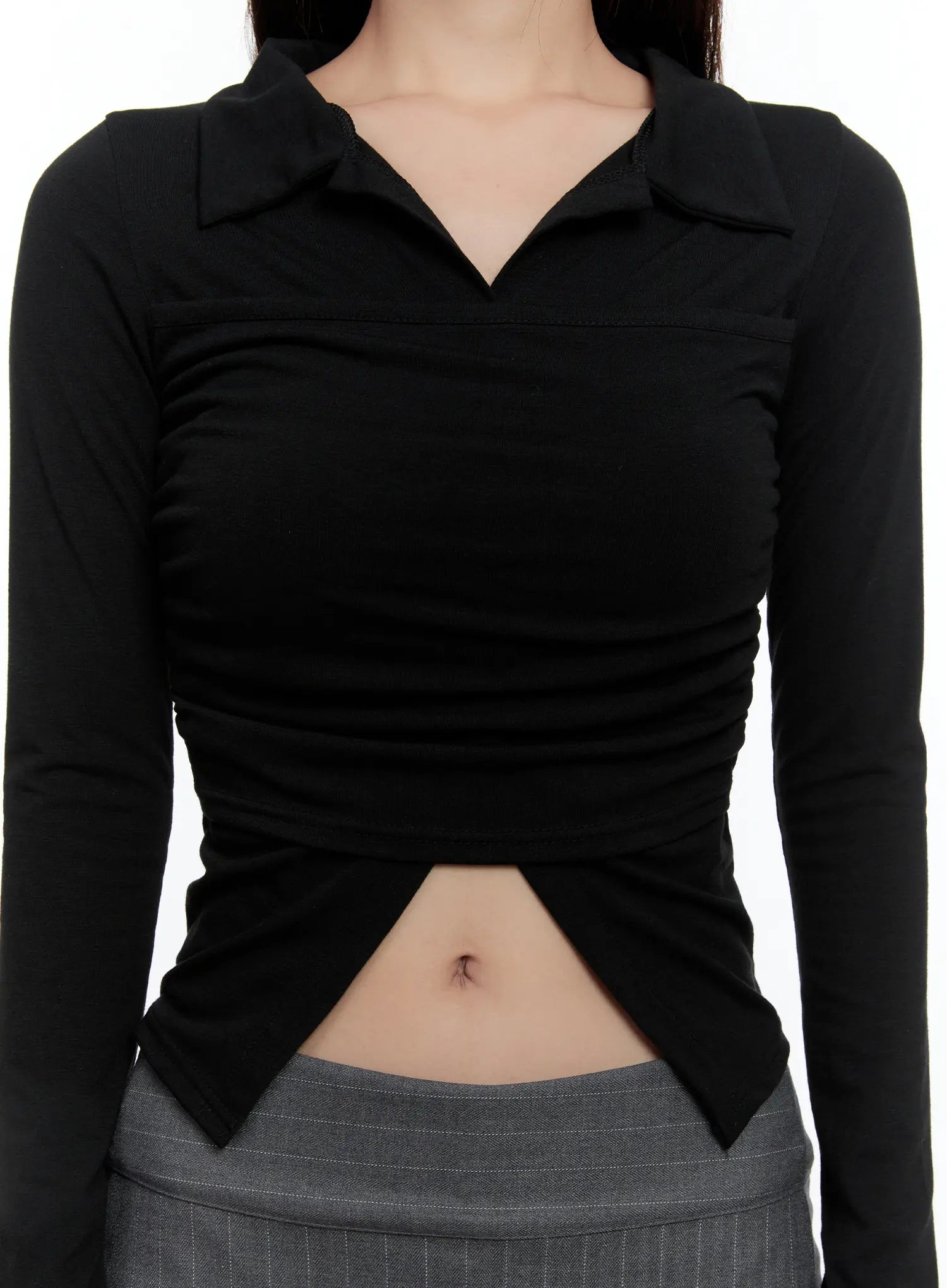 layered-collar-shirred-long-sleeve-top-cs518