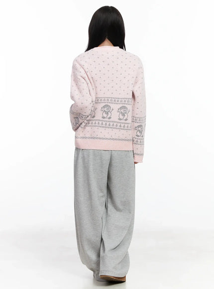 Oversized Graphic Sweater IJ529