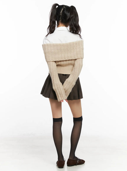 belt-detail-pleated-mini-skirt-cn510