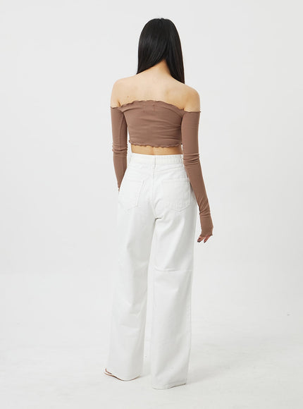 Off-Shoulder Wavy Top BF323