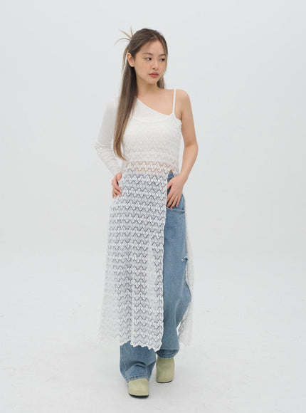 Torn Wide Leg Jeans C1002