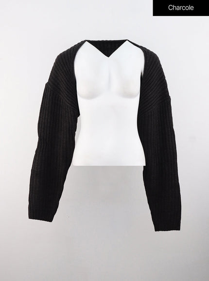 Ribbed Bolero Shrug BA09