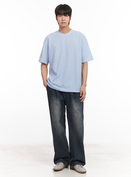 Men's Pintuck Washed Jeans IA511