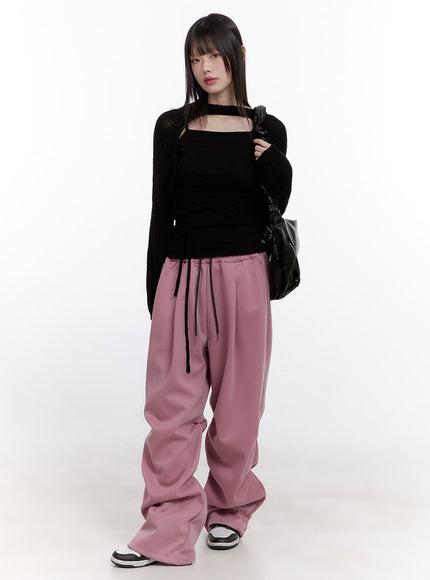 Shirred Wide-Fit Sweatpants CF512