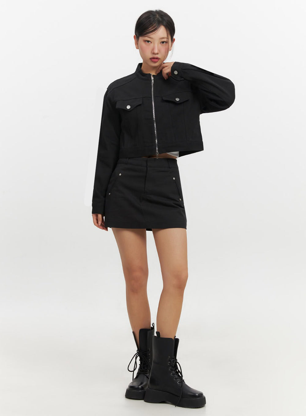 Urban Zip-Up Crop Jacket IF510