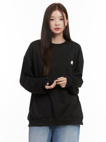 Cozy Embroidered Sweatshirt IJ530