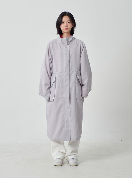 Pocket Oversized Zip-Up Coat OF301