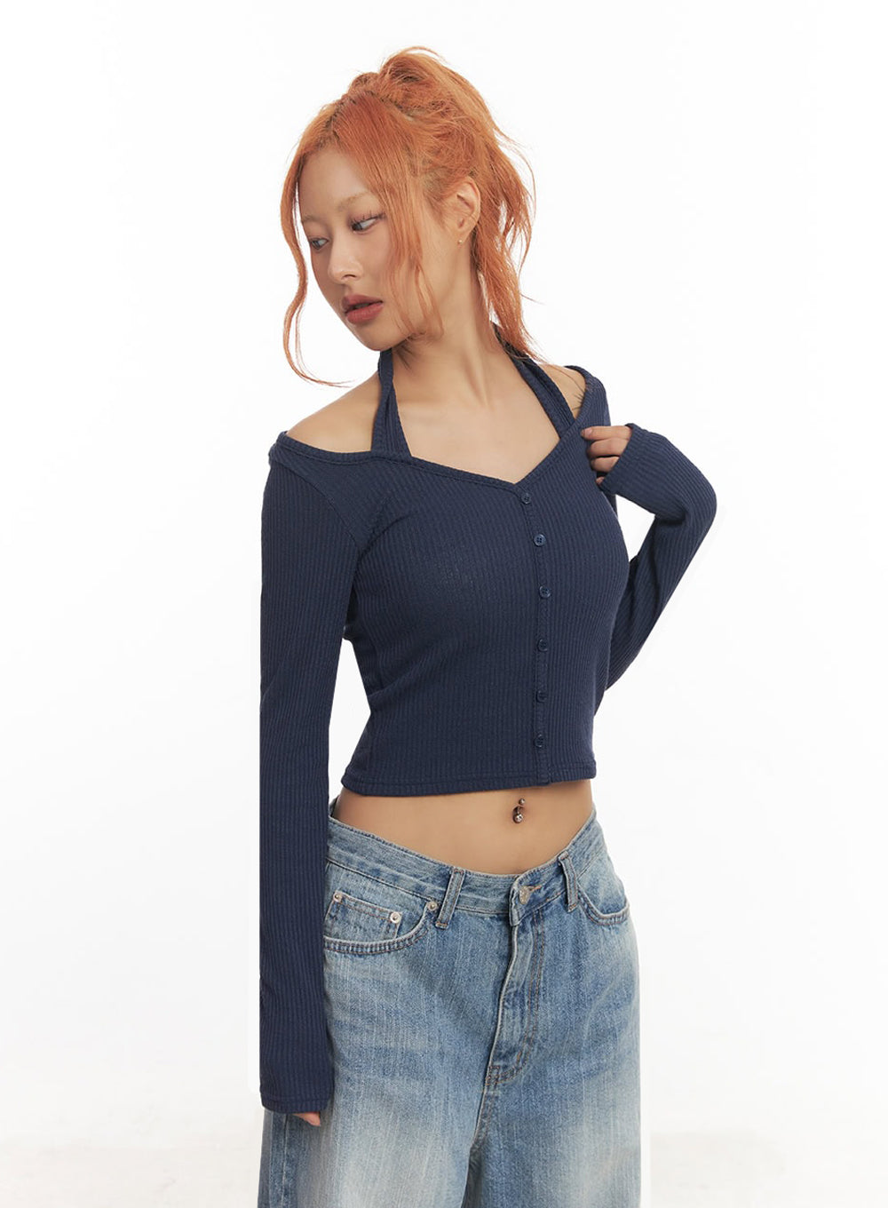 halter-buttoned-long-sleeve-top-ia515