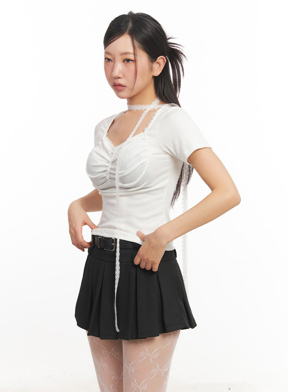 sweetheart-shirred-button-top-with-scarf-ia524