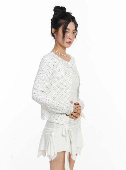 polka-dot-cardigan-cj522 / White