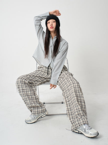 Cotton Cropped Long Sleeve T-Shirt IS15