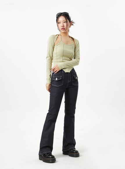 Pocket Bootcut Jeans CA320