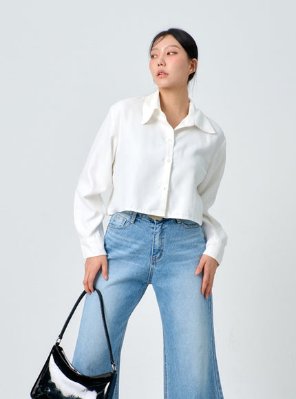 Cropped Button Shirt IJ331