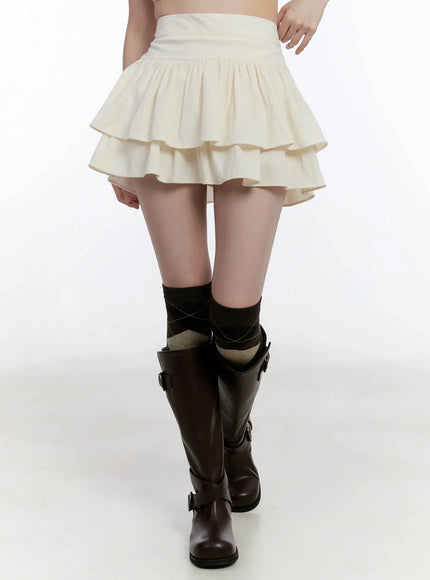 Layered Ruffle Skirt Pants ID526