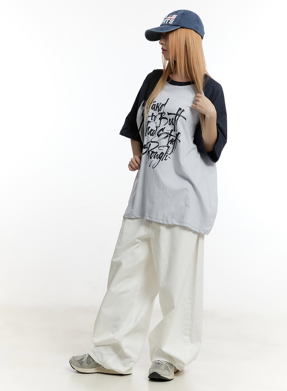 Oversized Cotton Raglan Top CY505