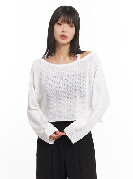 one-shoulder-strap-long-sleeve-crop-top-iy502