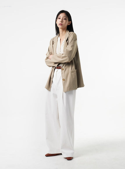 Baggy Cotton Tailored Pants IA325