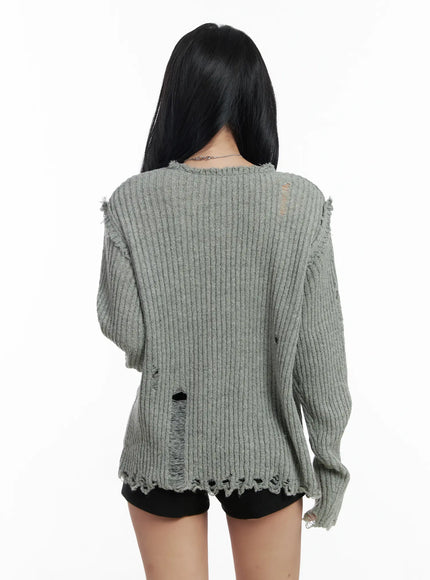 distressed-oversized-v-neck-sweater-cj515