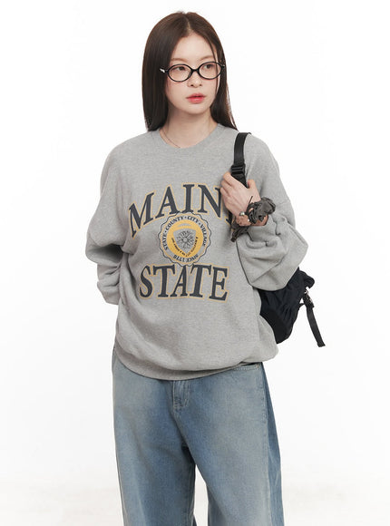 Maine Graphic Oversized Sweatshirt CM511