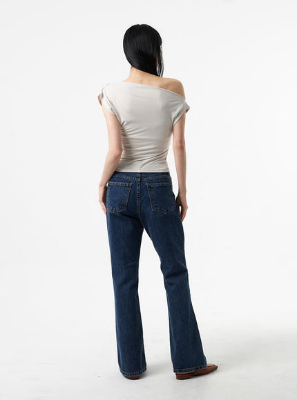 Cowl Neck Off-Shoulder Tee IA325