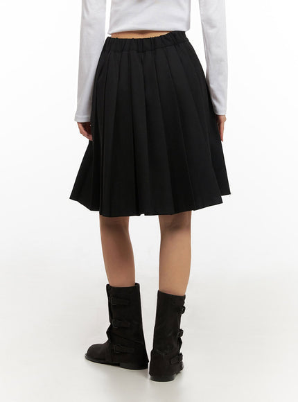 Elegant Pleated Midi Skirt ID431