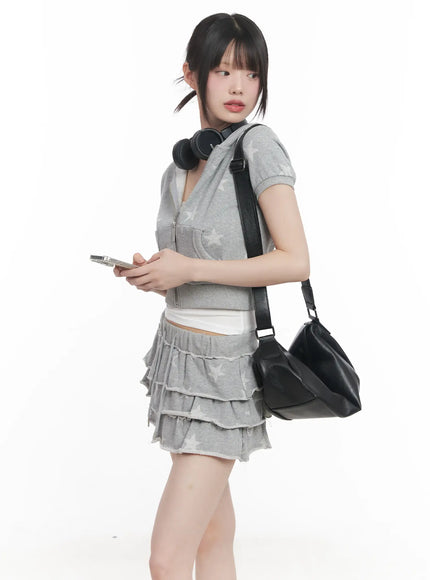 star-print-short-sleeve-hoodie-cu518