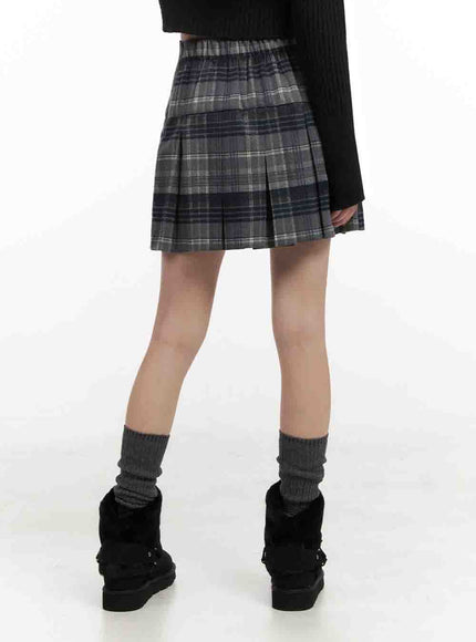 checkered-pleated-mini-skirt-in427