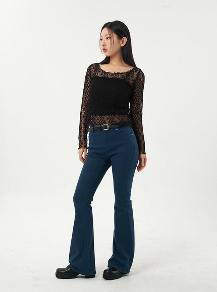 Bootcut Cotton Pants CA325